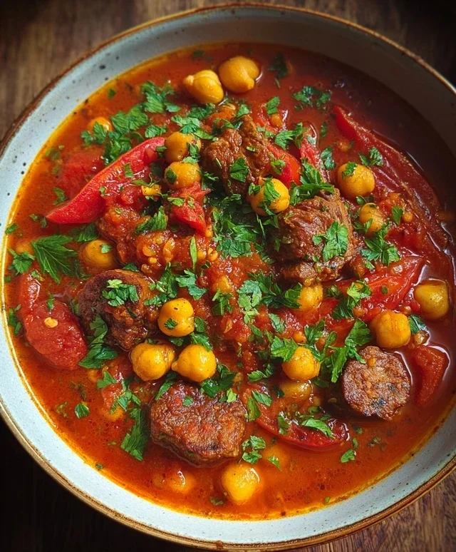 Beef Beef Chorizo Chickpea Stew