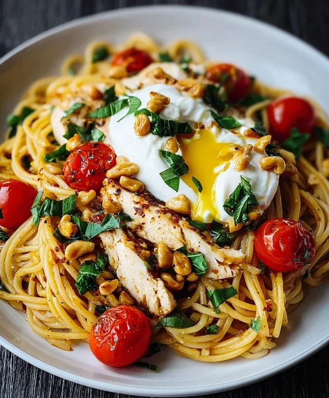Chicken Spaghetti with Burrata