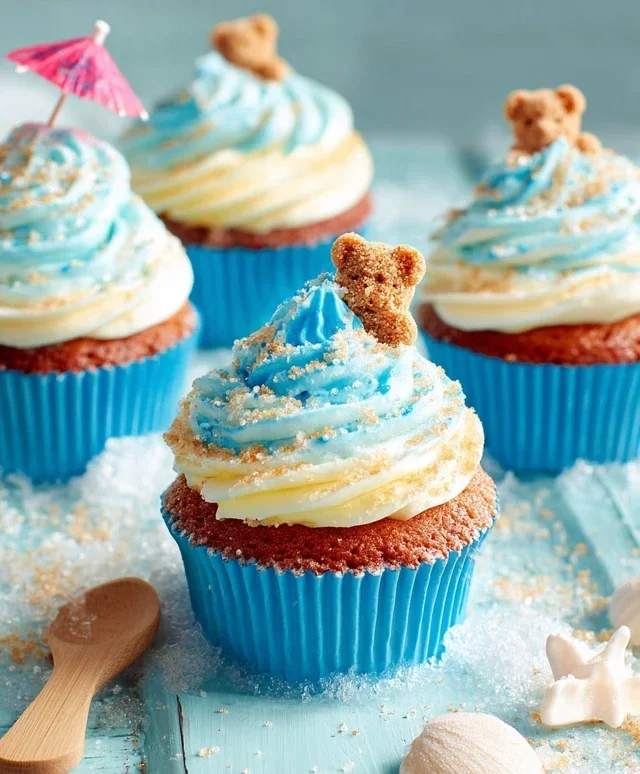 Beach Party Cupcakes