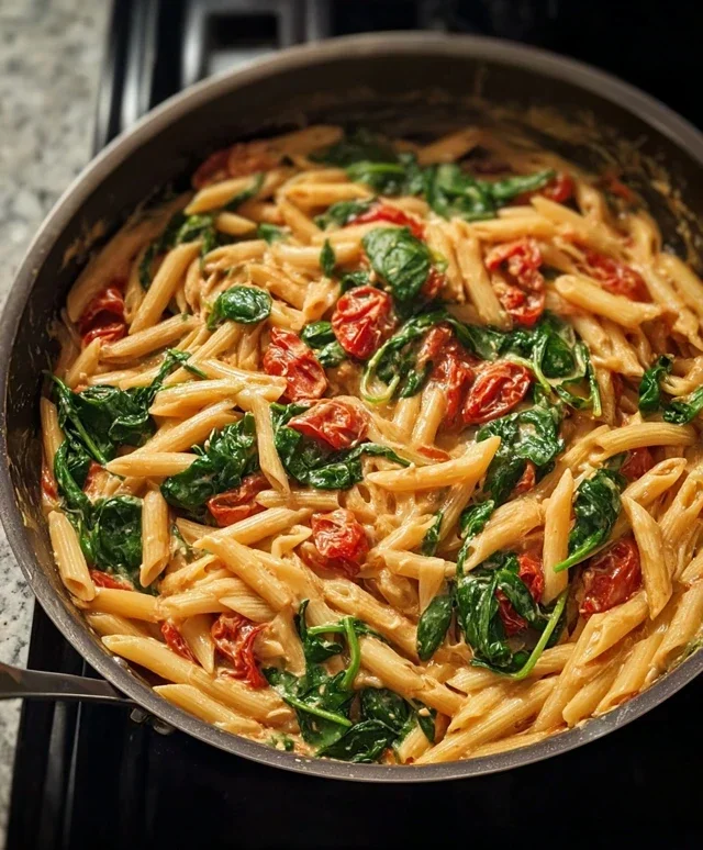 One-Pot Spinach Tomato Pasta