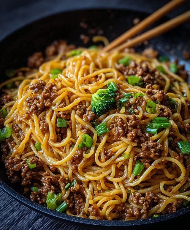 Asian Ground Beef Noodles