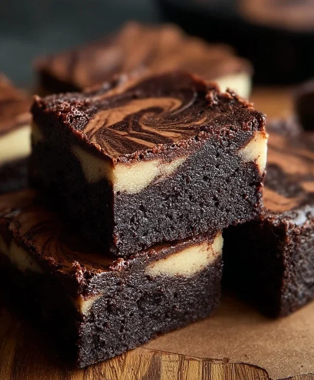 Dark Chocolate Cheesecake Brownies