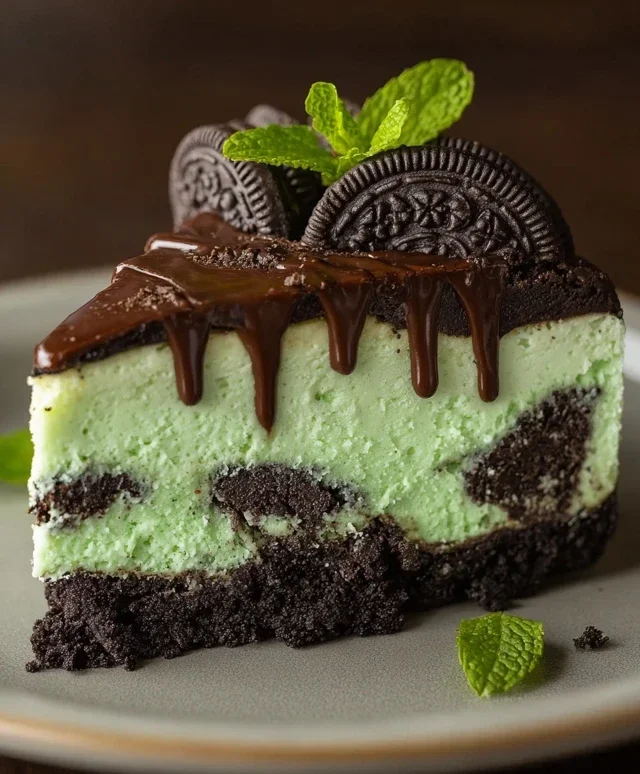 Mint Oreo Cheesecake Delight