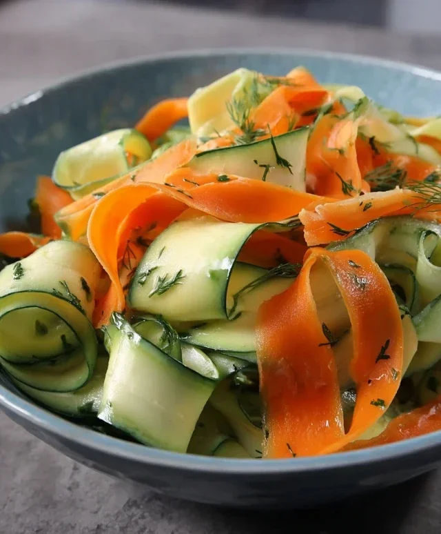 Carrot and Cucumber Ribbon Salad