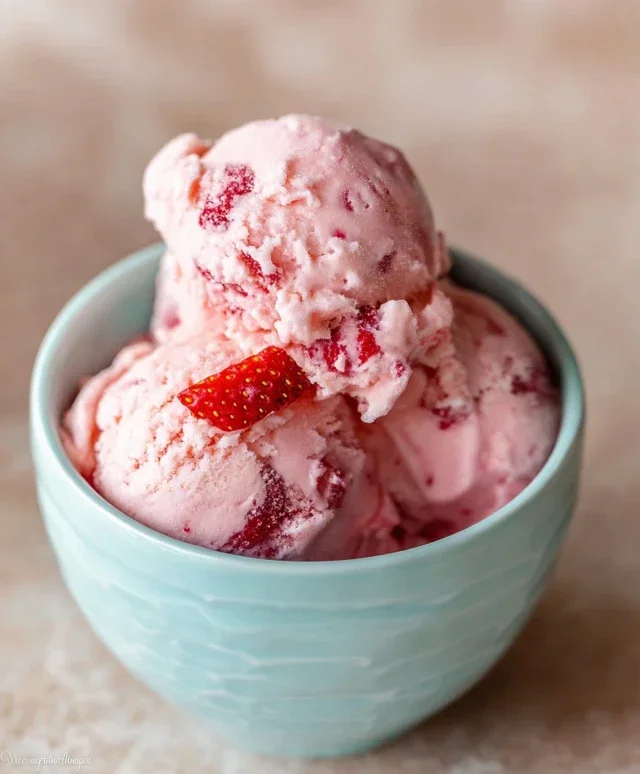 Homemade Strawberry Ice Cream