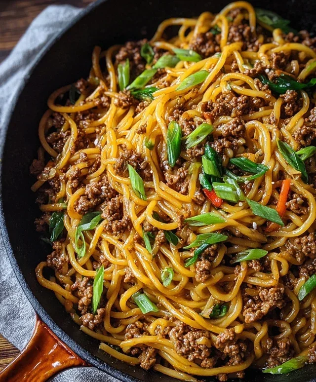 Asian Ground Beef Noodles