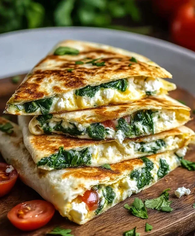 Spinach and Feta Quesadillas