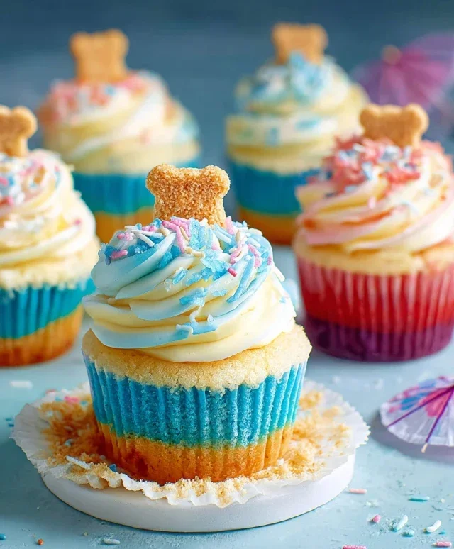 Beach Party Cupcakes