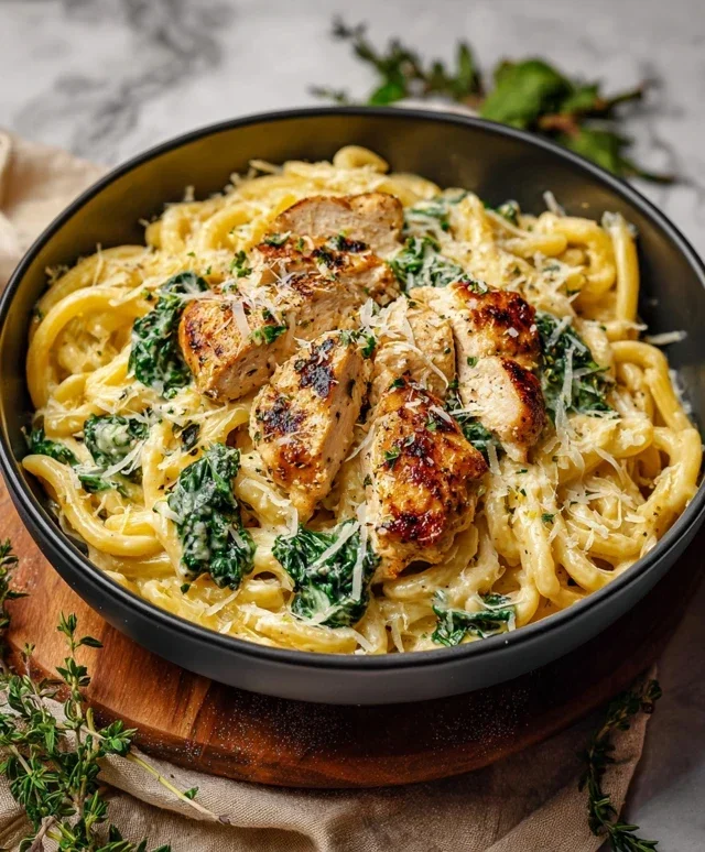 Healthy Garlic Parmesan Chicken Pasta