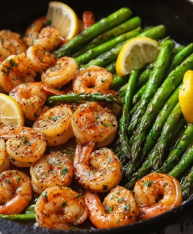 Lemon Garlic Shrimp and Asparagus (20-Minutes)