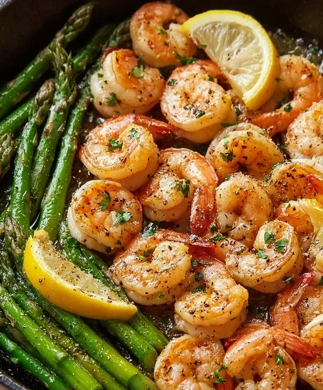 Lemon Garlic Shrimp and Asparagus (20-Minutes)