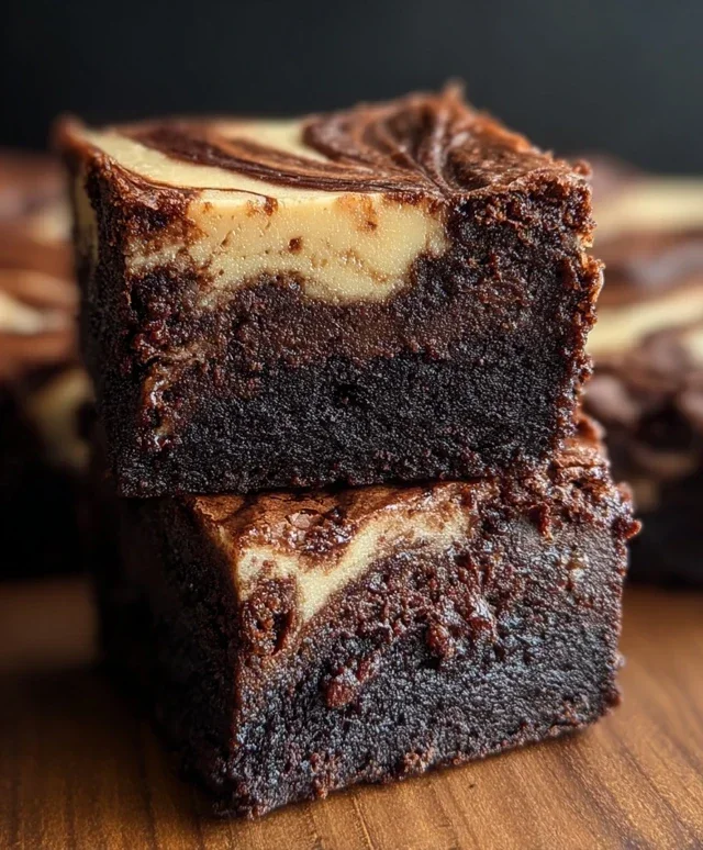 Dark Chocolate Cheesecake Brownies