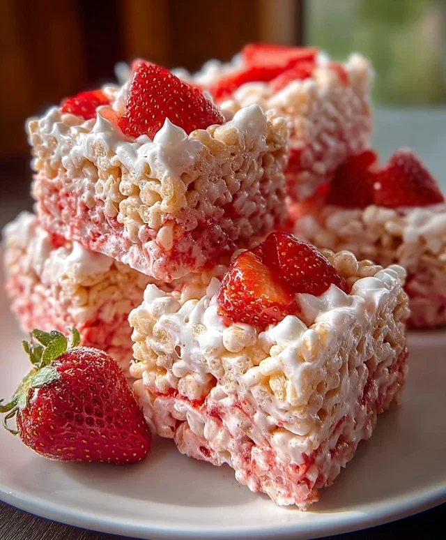Strawberry Crunch Rice Krispie Treats