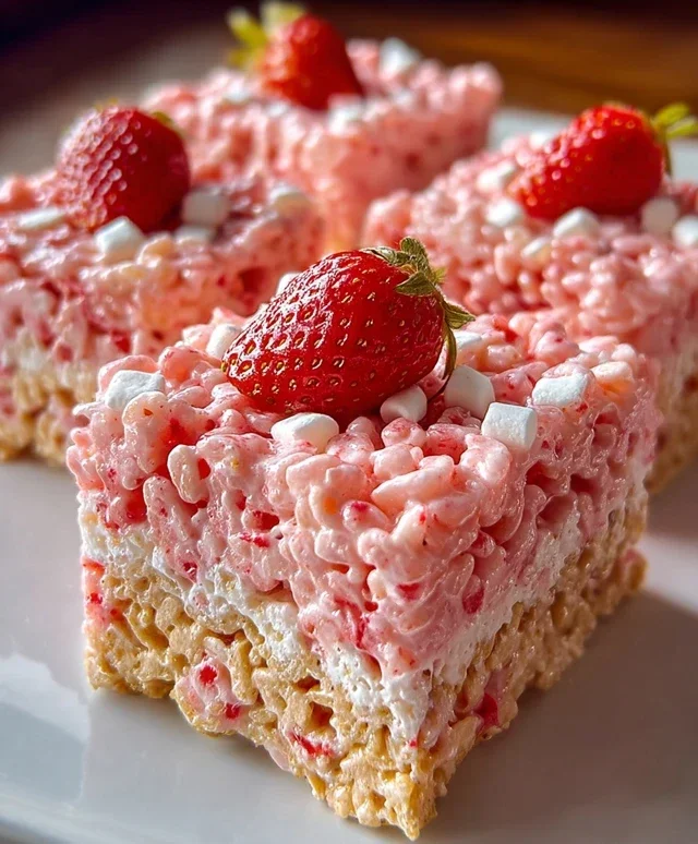 Strawberry Crunch Rice Krispie Treats