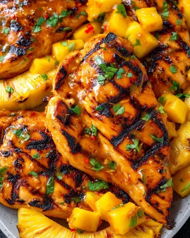 Grilled Mango Pineapple Chicken