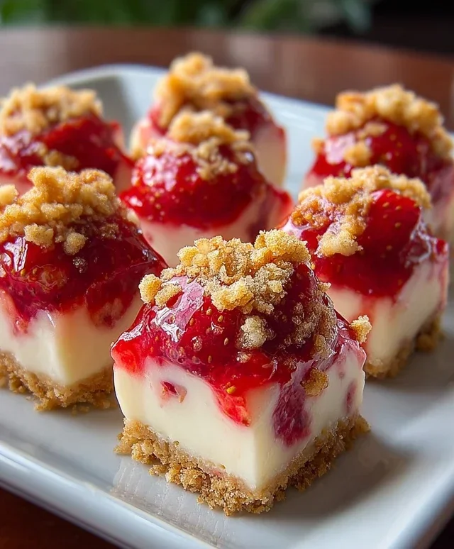 Strawberry Crunch Cheesecake Bites