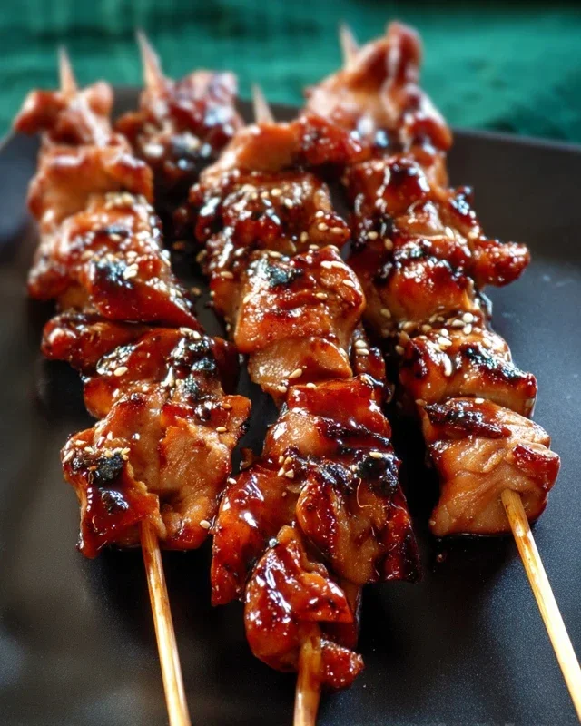Sticky Bourbon Extract Extract Chicken Skewers