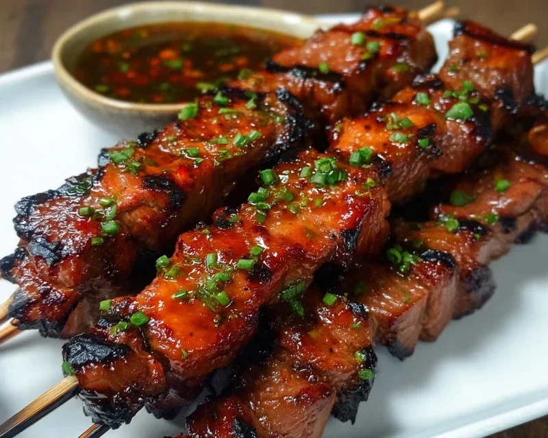 BBQ Beef Skewers with Filipino BBQ Marinade