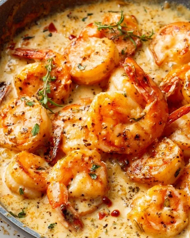 Creamy Garlic Shrimp (15 mins)