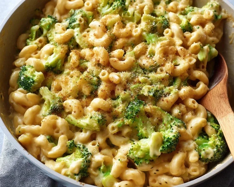 One Pot Healthy Broccoli Mac and Cheese