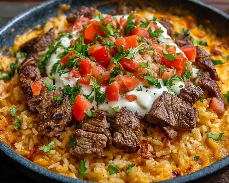 Steak Queso Rice A Flavorful Recipe