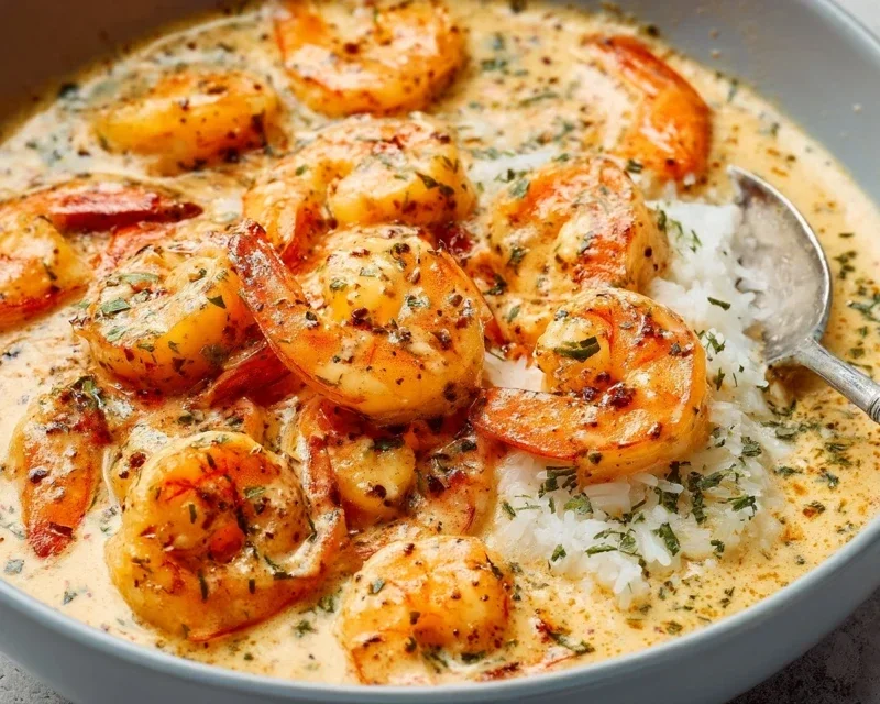 Creamy Garlic Shrimp (15 mins)
