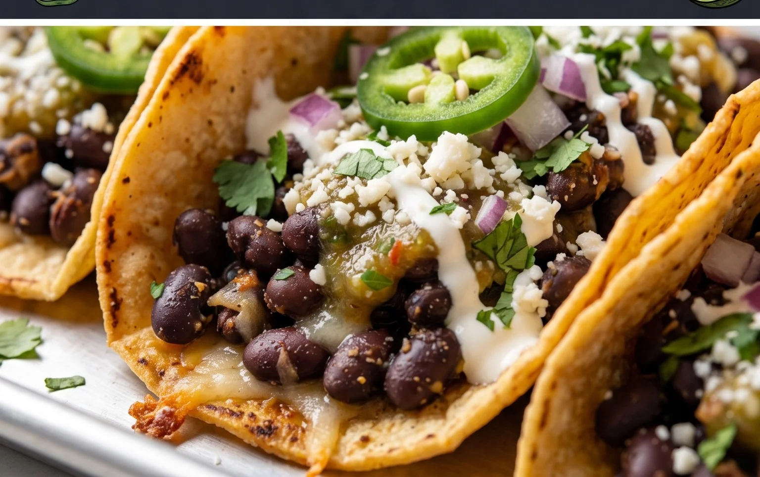 Crispy Sheet Pan Black Bean Tacos (Vegetarian)