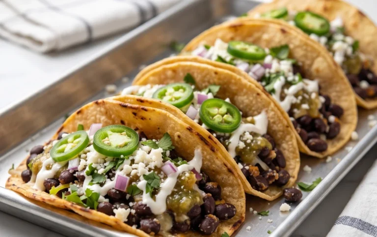 Crispy Sheet Pan Black Bean Tacos (Vegetarian)