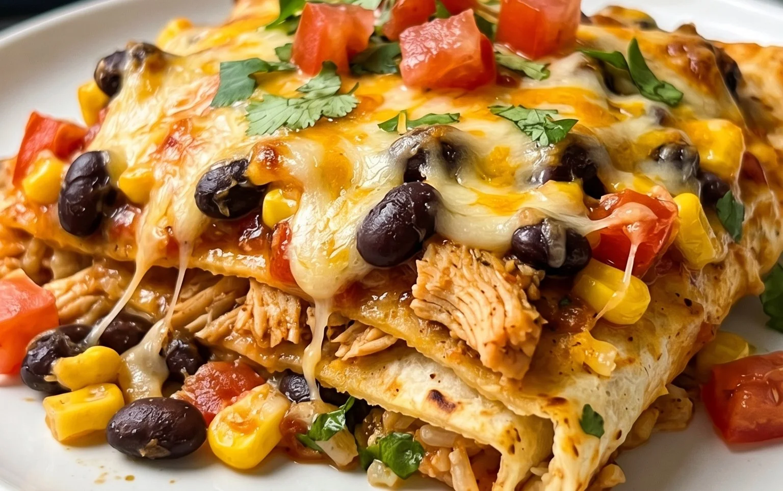 Easy Chicken Burrito Casserole