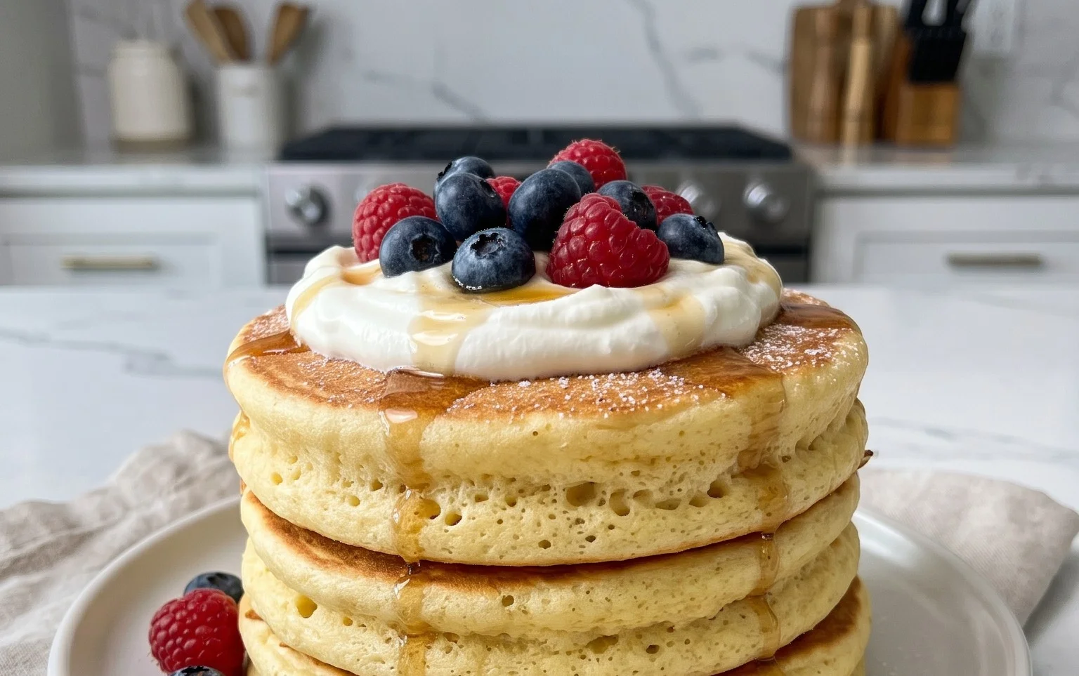 Fluffy Japanese Soufflé Pancakes