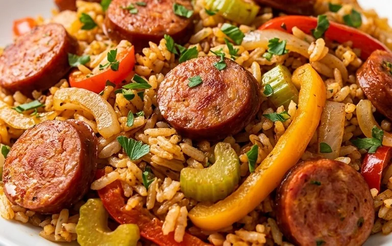 Cajun Sausage and Rice Skillet