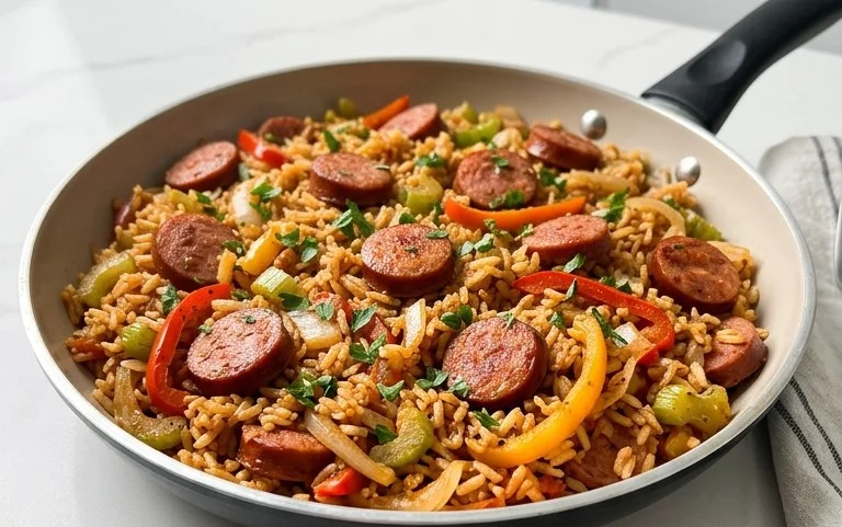 Cajun Sausage and Rice Skillet