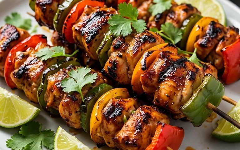 Mexican Barbecue Chicken Skewers