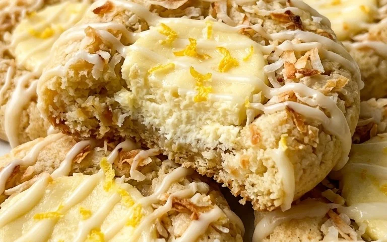 Lemon Coconut Cheesecake Cookies