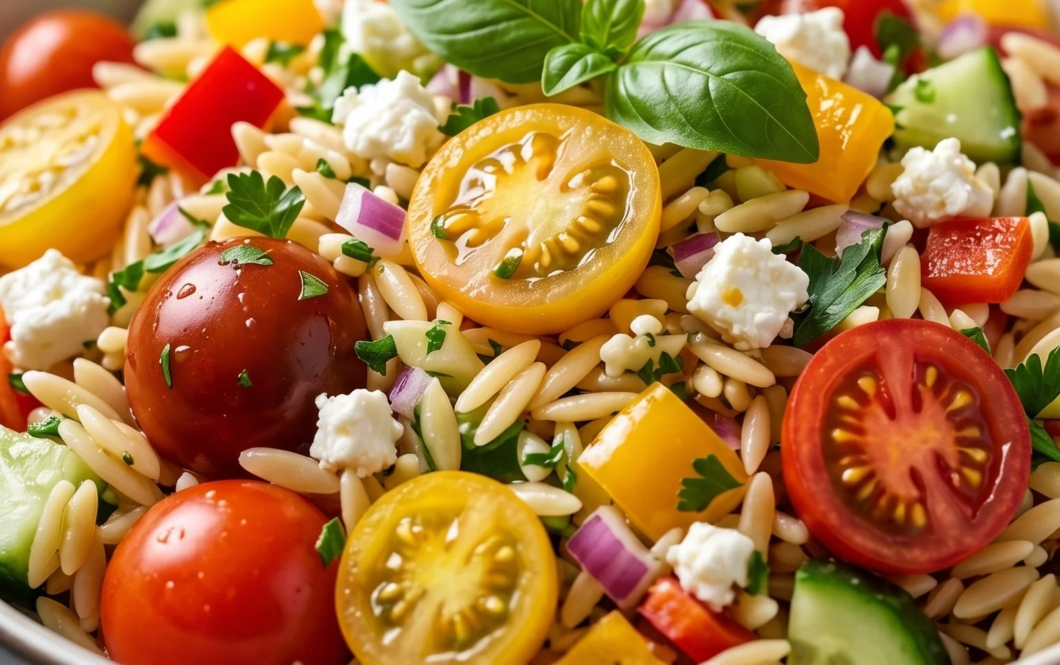 Rainbow Orzo Salad
