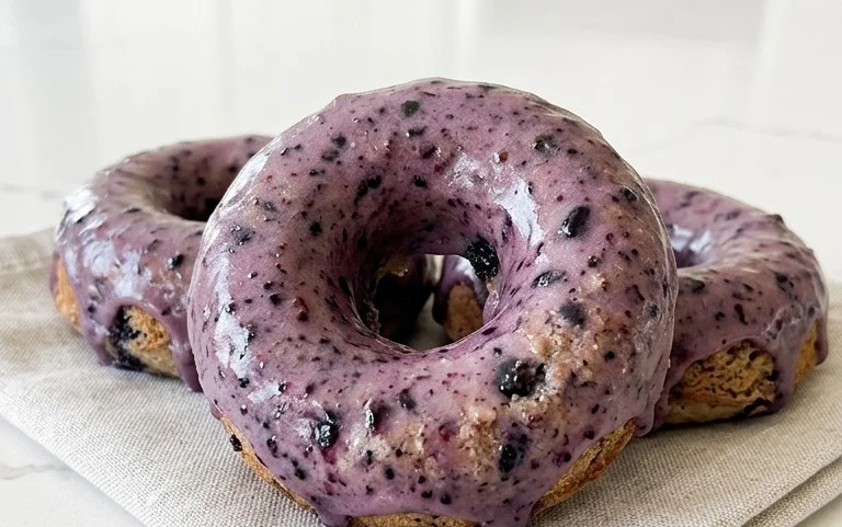 Wild Blueberry Cake Donuts