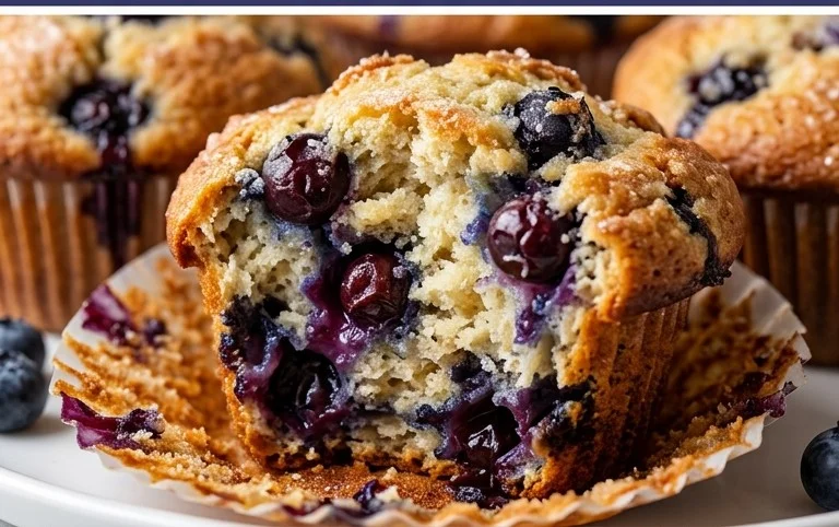 Sour Cream Blueberry Muffins