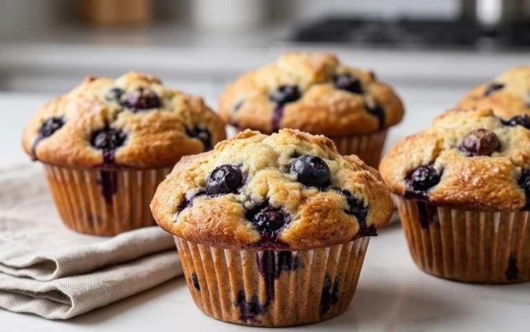 Sour Cream Blueberry Muffins