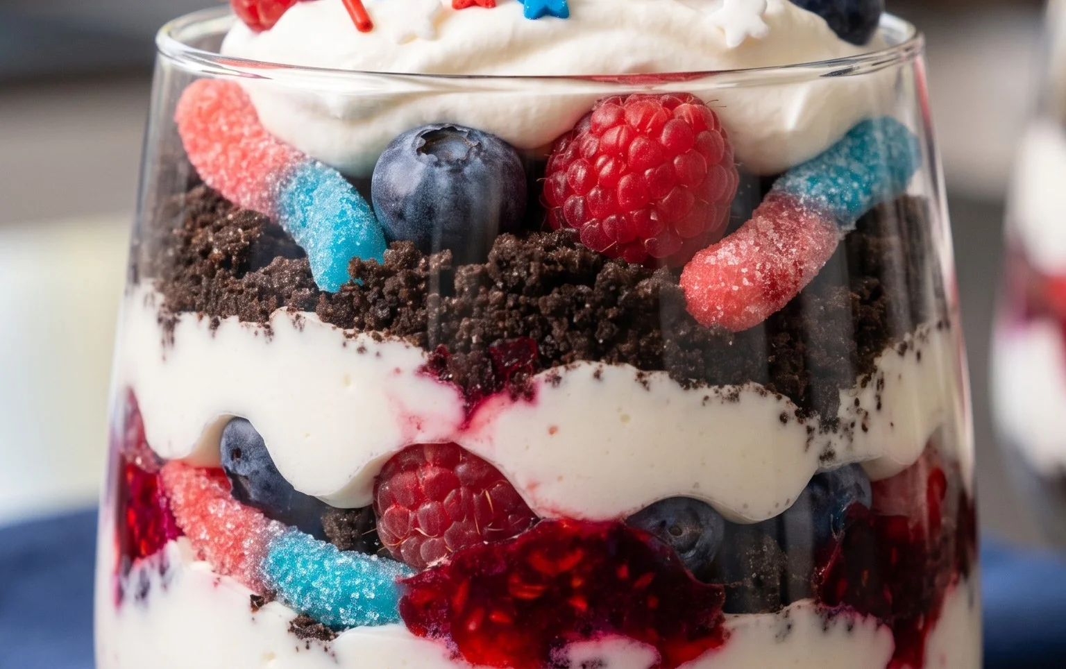 Red, White and Blue Dirt Cups