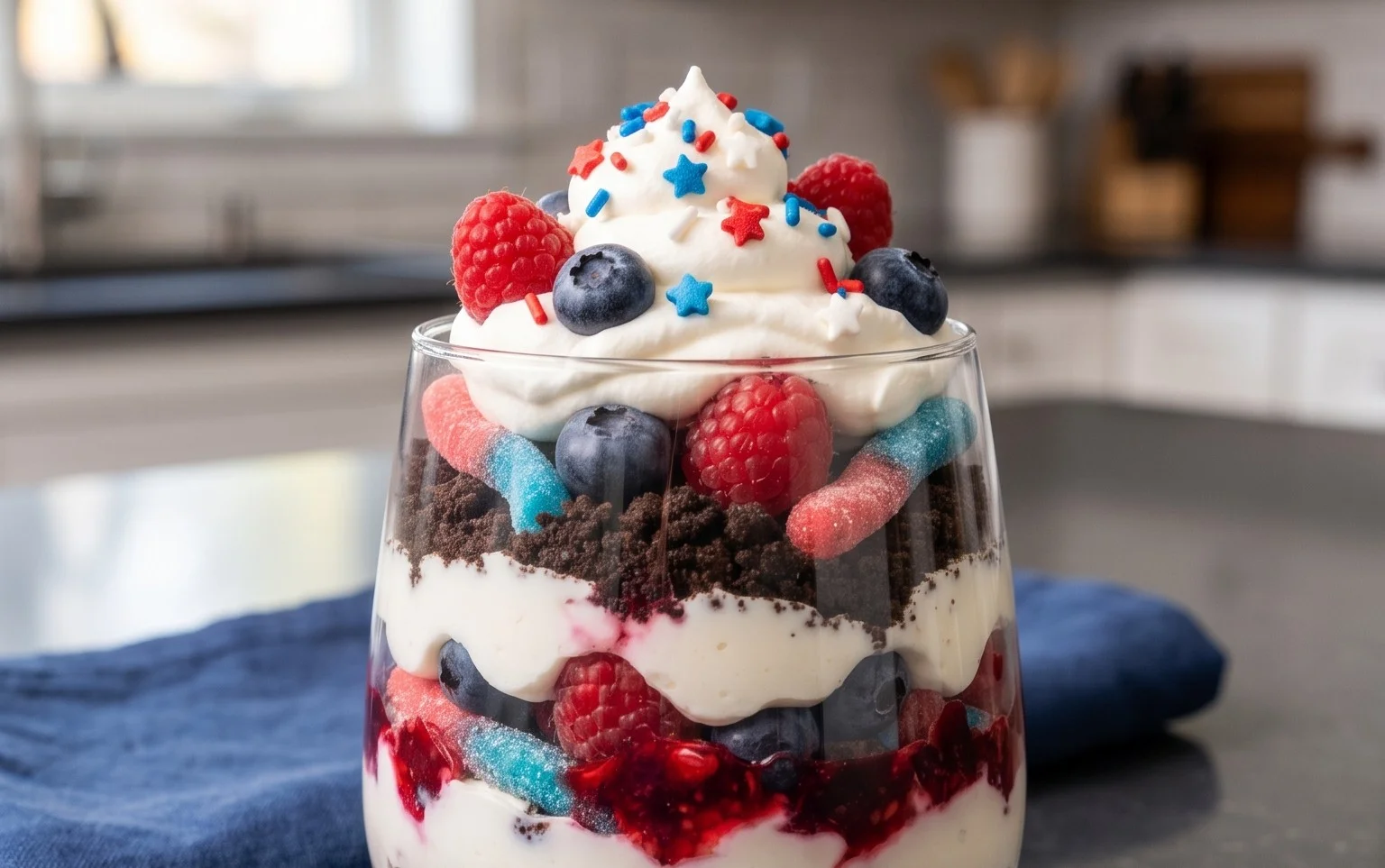 Red, White and Blue Dirt Cups