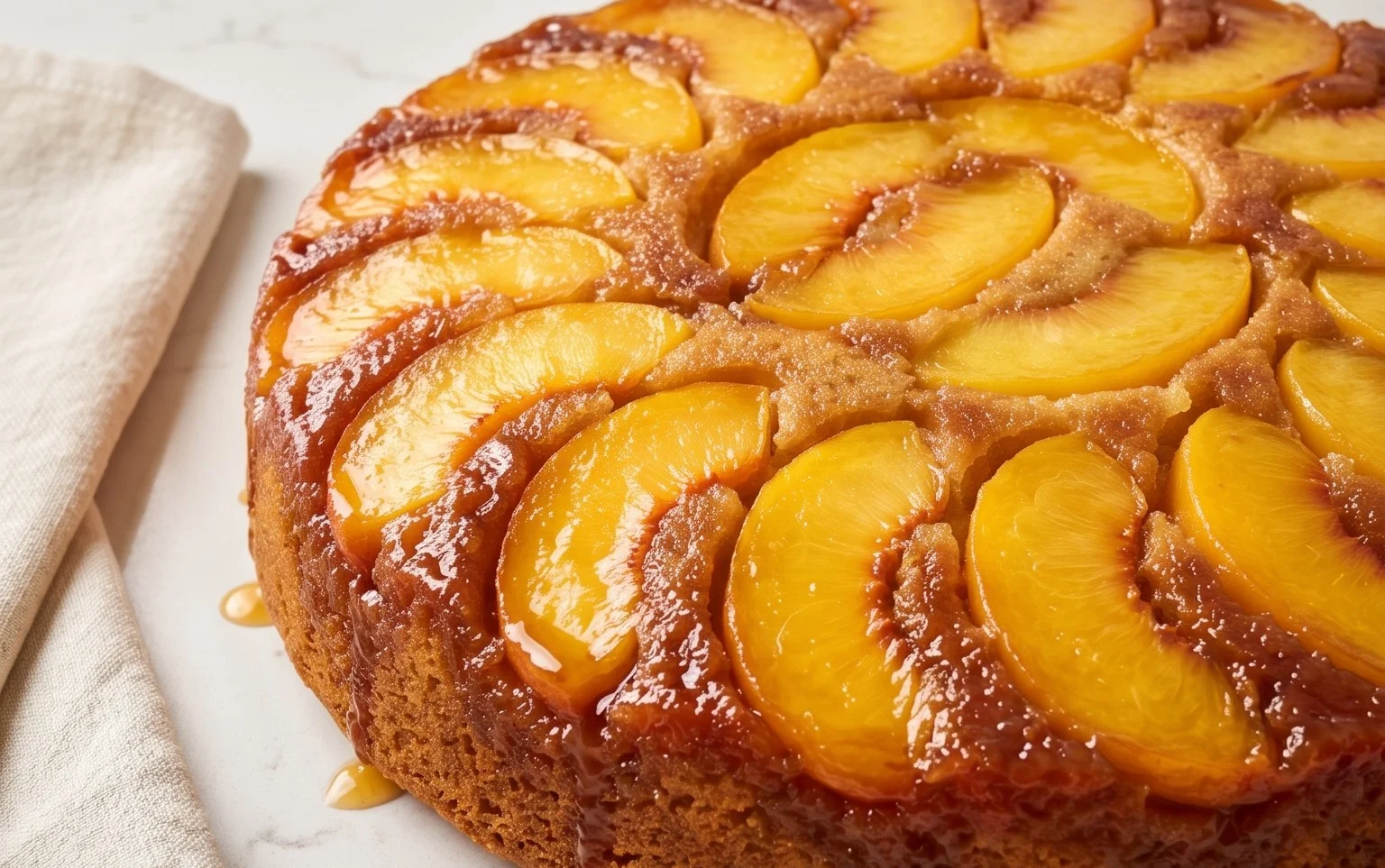 Peach Upside-Down Cake Recipe