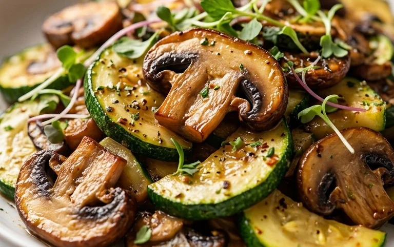 Skillet Zucchini and Mushrooms