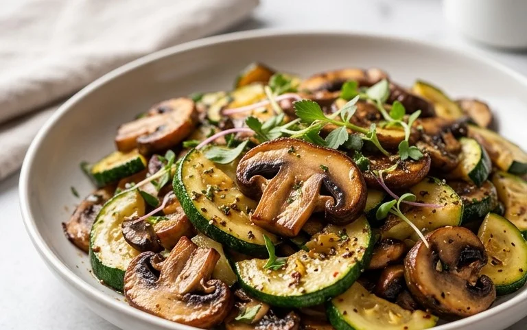 Skillet Zucchini and Mushrooms