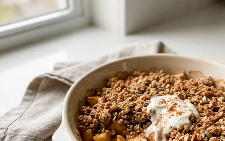 Healthy Breakfast Apple Crum extractble