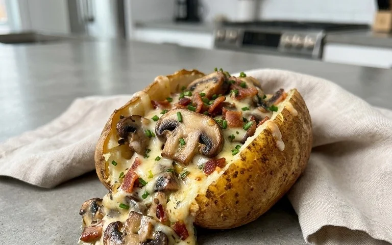 The Ultimate Stuffed Baked Potatoes with Mushrooms