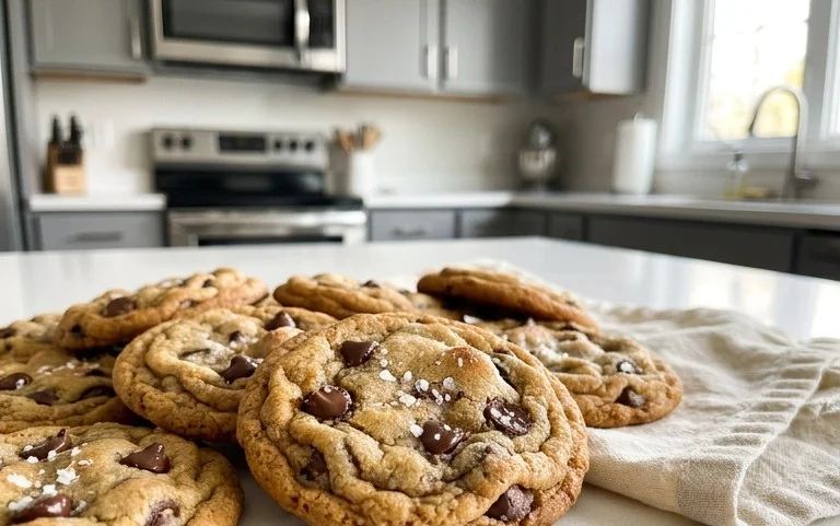 Crispy and Chewy Chocolate Chip Cookies