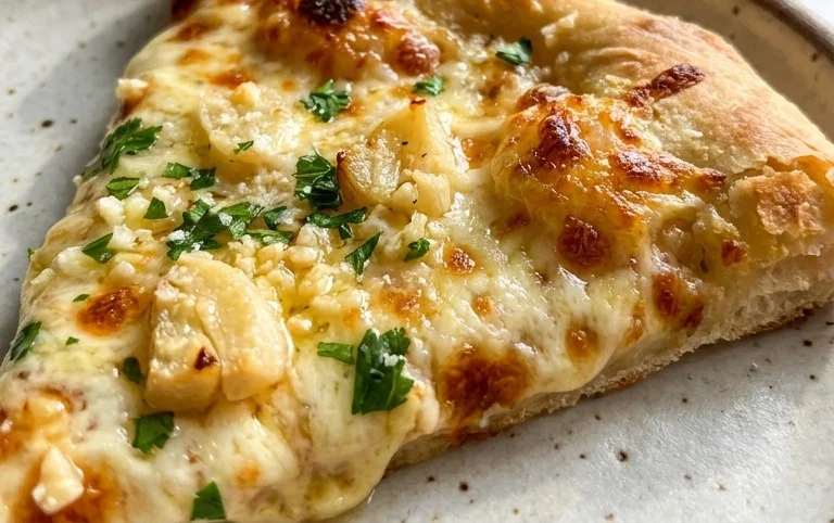 buttery garlic pizza
