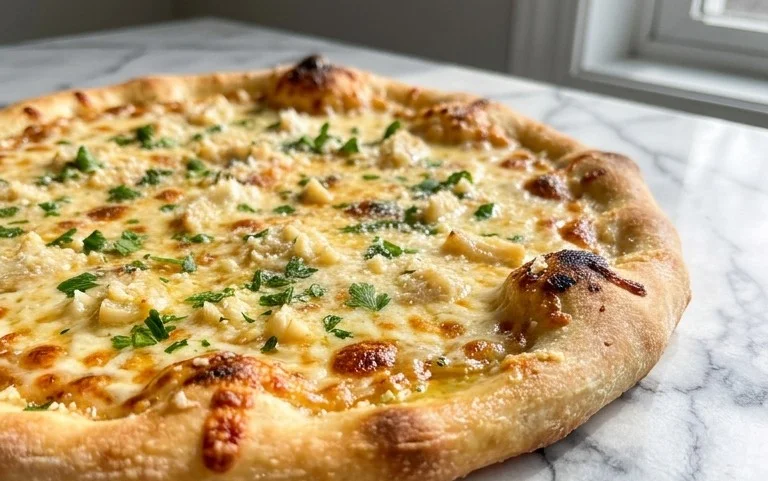 buttery garlic pizza