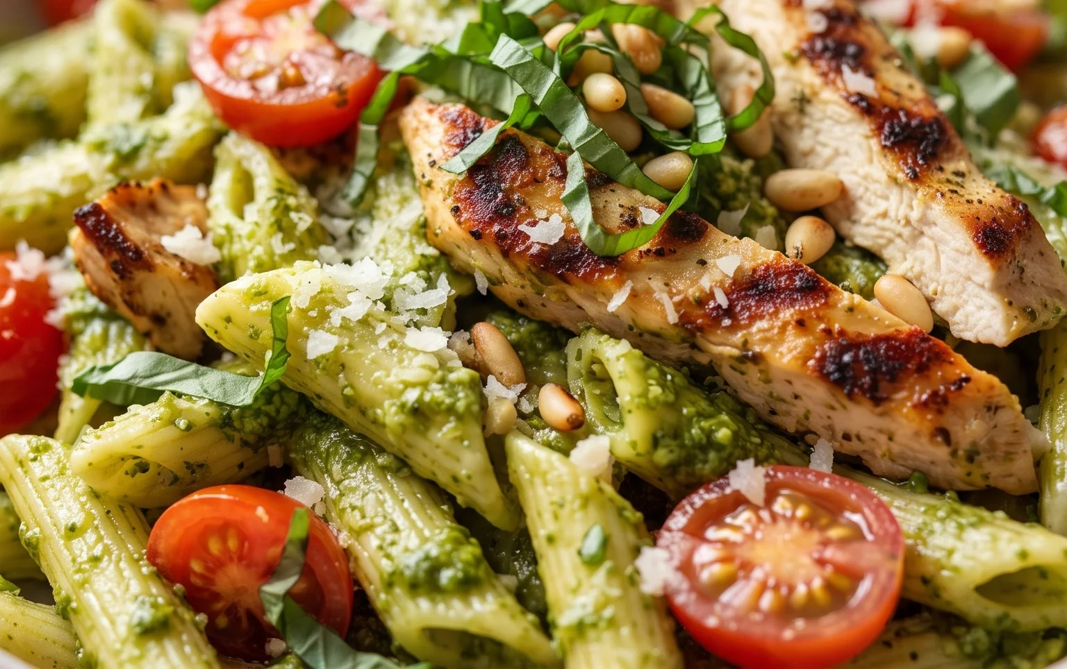 Creamy Chicken Pesto Pasta