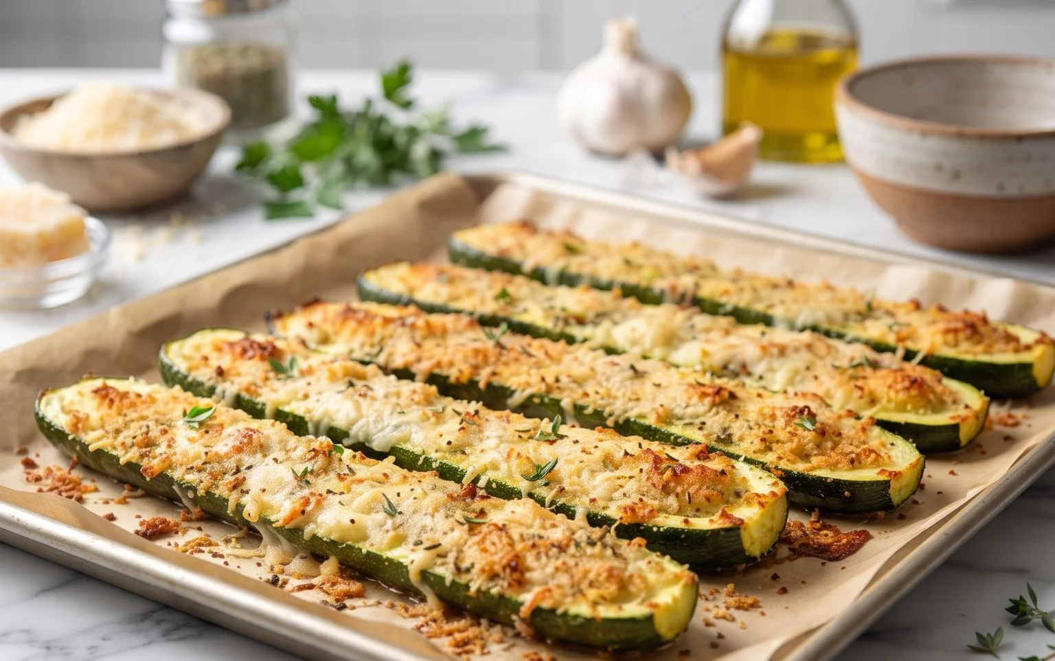 Baked Parmesan Zucchini